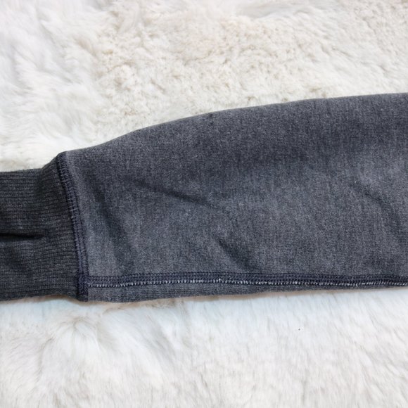 Charcoal Lululemon full zip sweatshirt with ruched neck size 2 - Picture 7 of 9